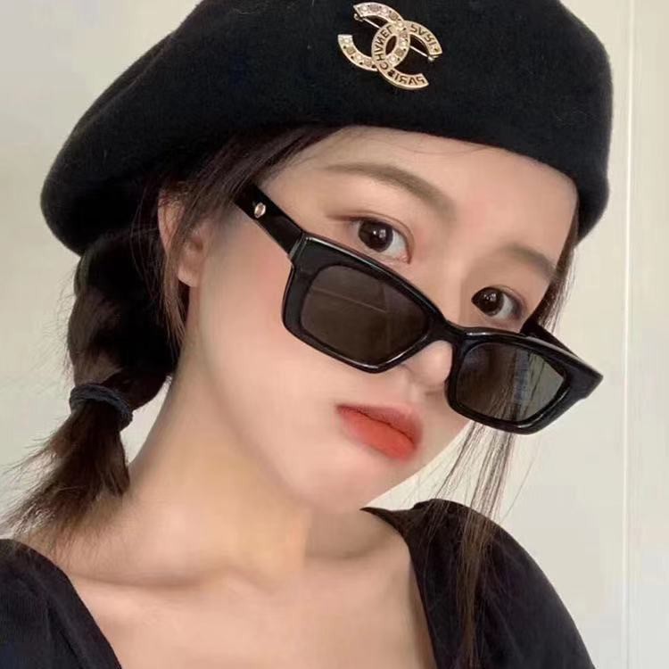 2022 New Sunglasses European and American Retro Small Frame Korean Frame ins Advanced Sense Cute Internet Celebrity Sunshade Sunglasses