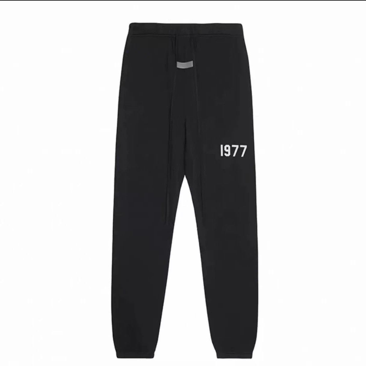 Essentials 1977 Flocked Sweatpants, Autumn/Winter High-Street Loose-Fit Trendy Joggers for Men and Women, Fleece-Lined
