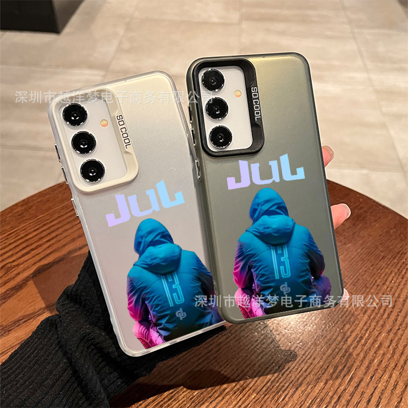 Rapper-Themed Colorful Silver Case for Samsung A56, A54, A55/A36, A35, A34, A26/A25