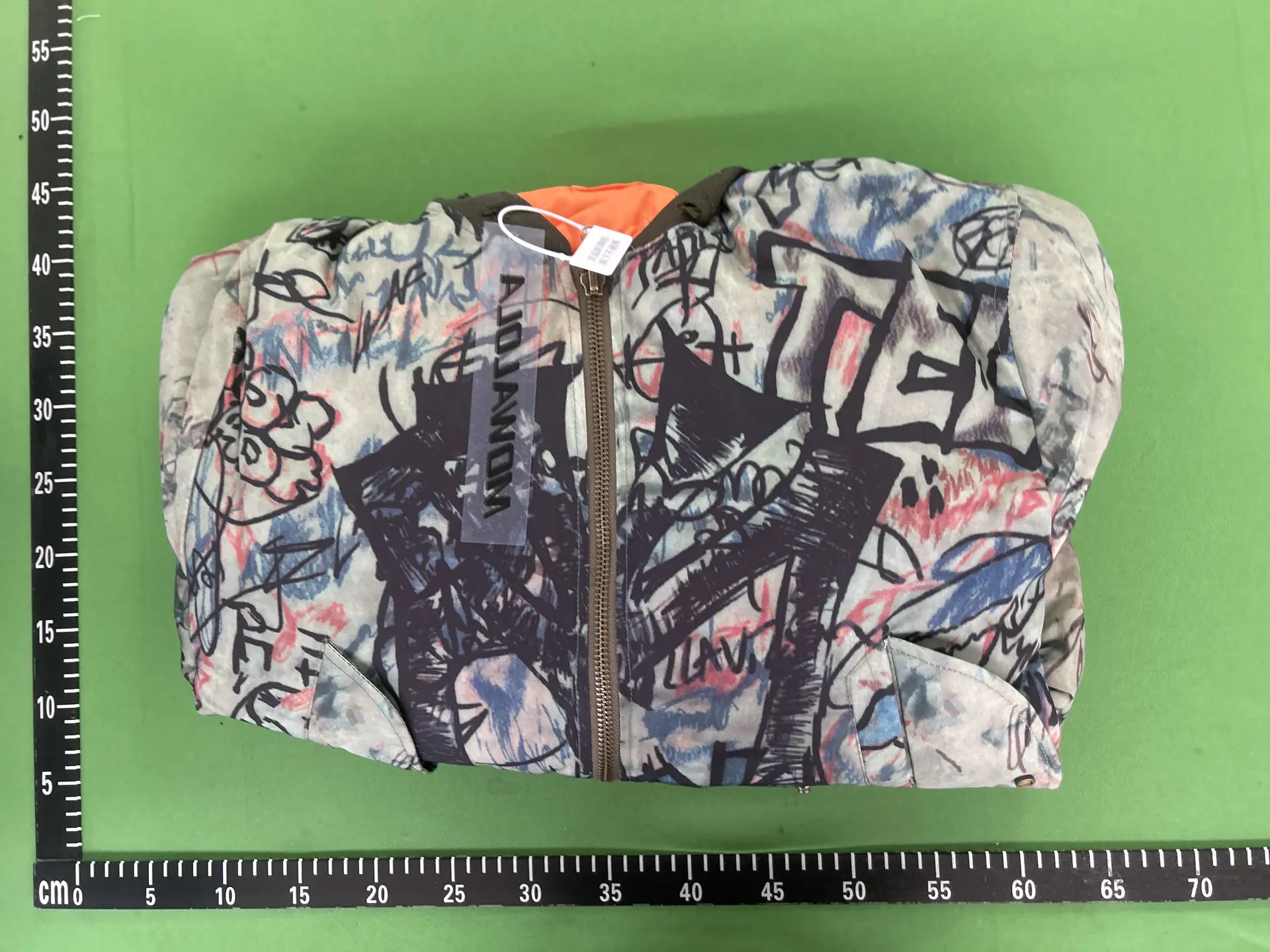 Mowalola, hand drawn graffiti, Bomber flying cotton jacket, American casual hooded jacket