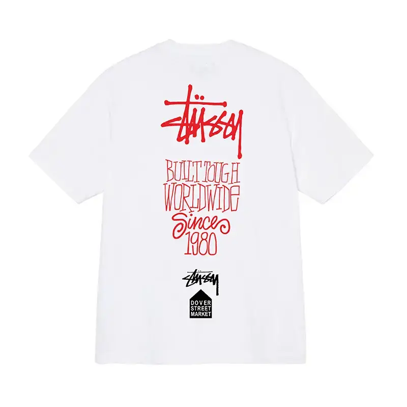 American Letter Print Spring and Summer New Lazy Round Neck Loose 260g Short Sleeve T-Shirt STU Stutu West Fashion