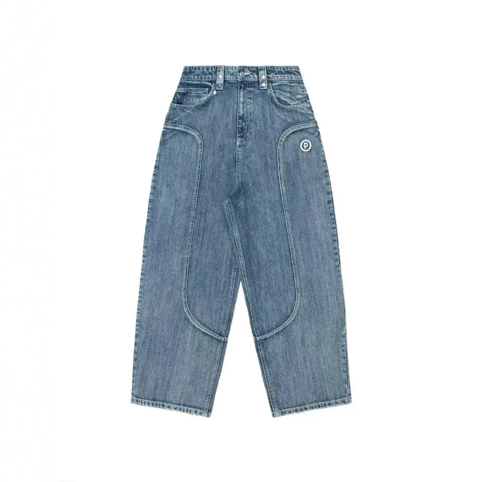 European and American Cross-Border U-Shaped Striped Harajuku Y2K American High Street Trendy Retro Jeans Personalized Casual Versatile Long Pants