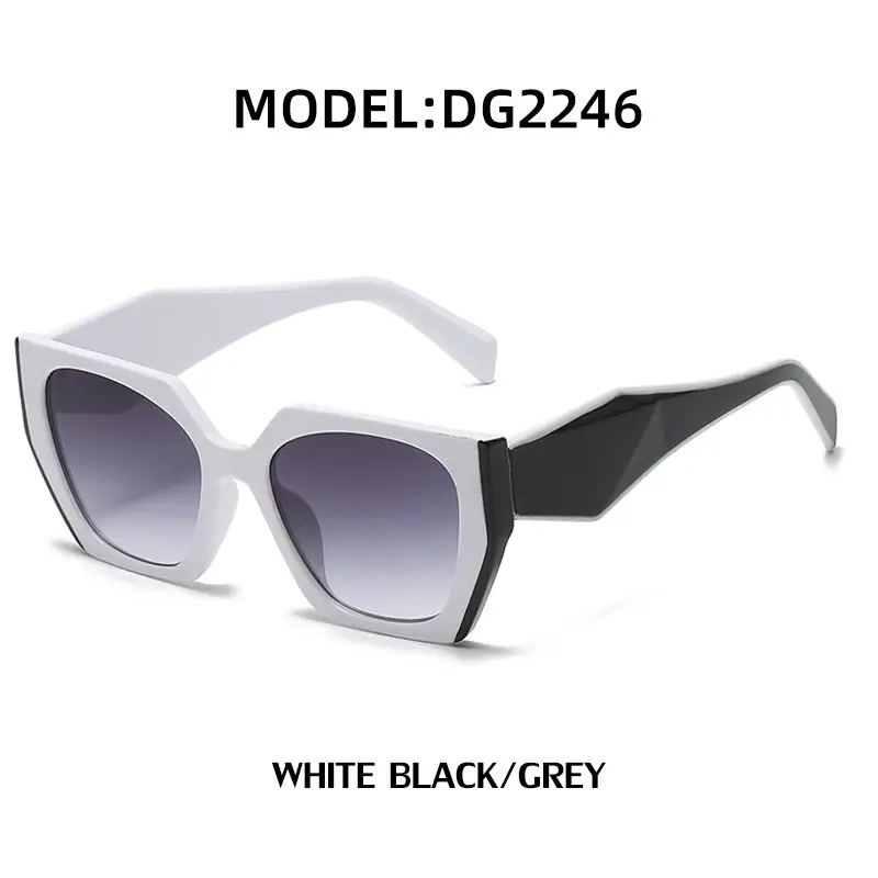 2022 new fashion cat's eye wide mirror leg sunglasses women's high sense ins foreign trade wholesale sunglasses UV protection