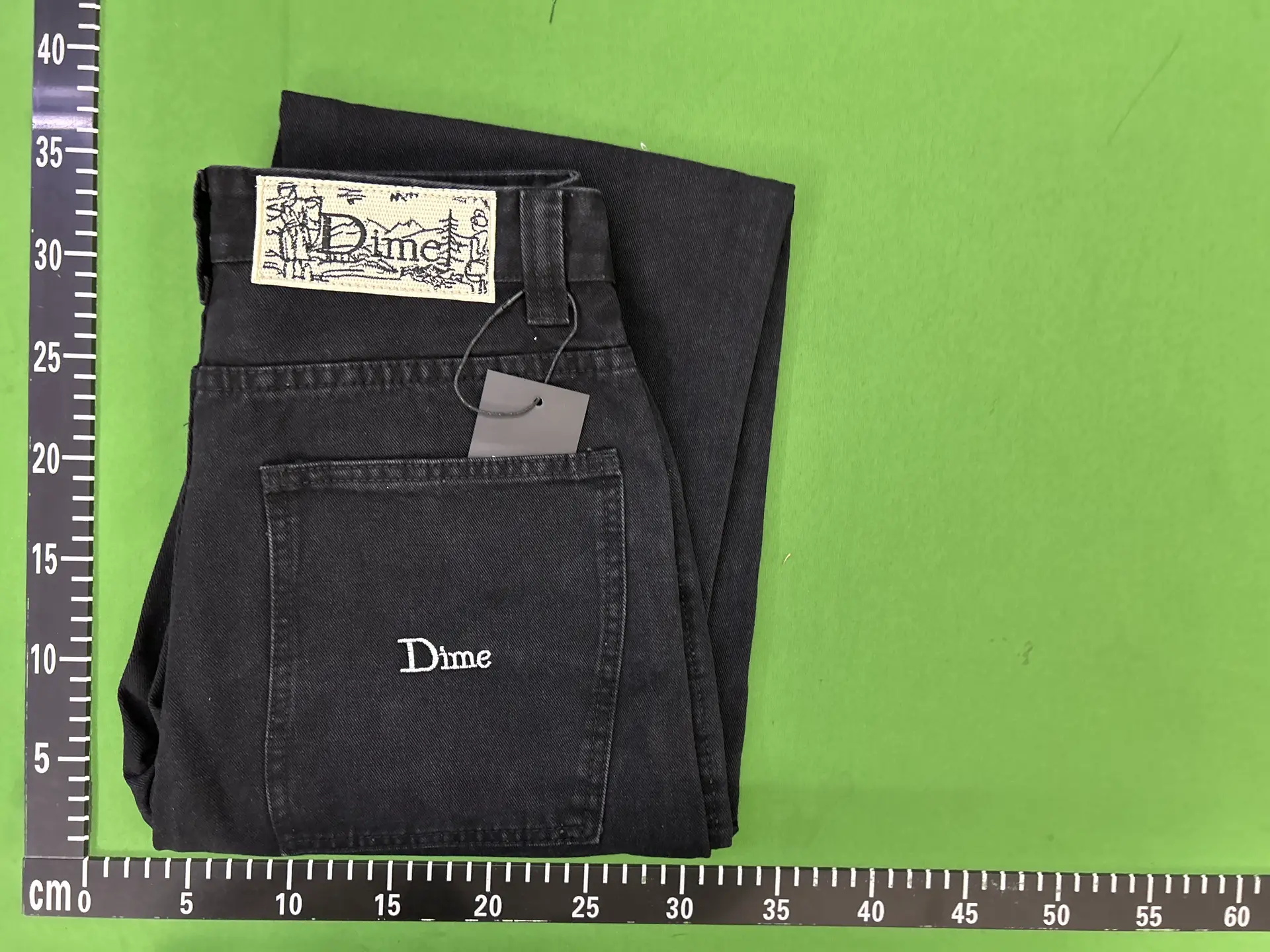 Trendy Street Skateboard Dime Baggy Straight-Leg Loose Casual Denim Pants Washed Denim Trousers for Men