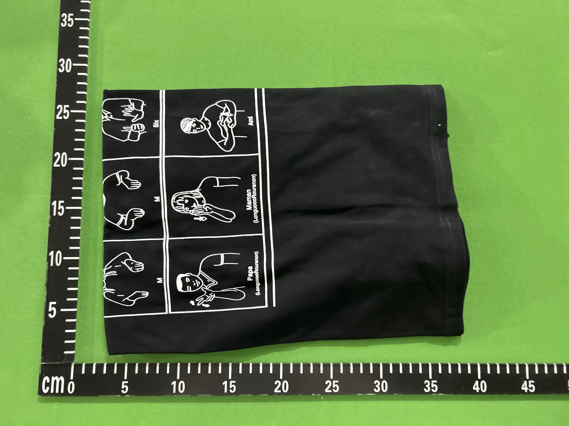 Black T-shirt with graphic print
