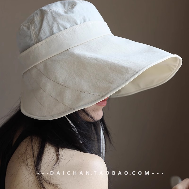 Full Face Quick-drying Black Glue Long Brim Anti-ultraviolet Fisherman Hat Sunshade Hat for Women