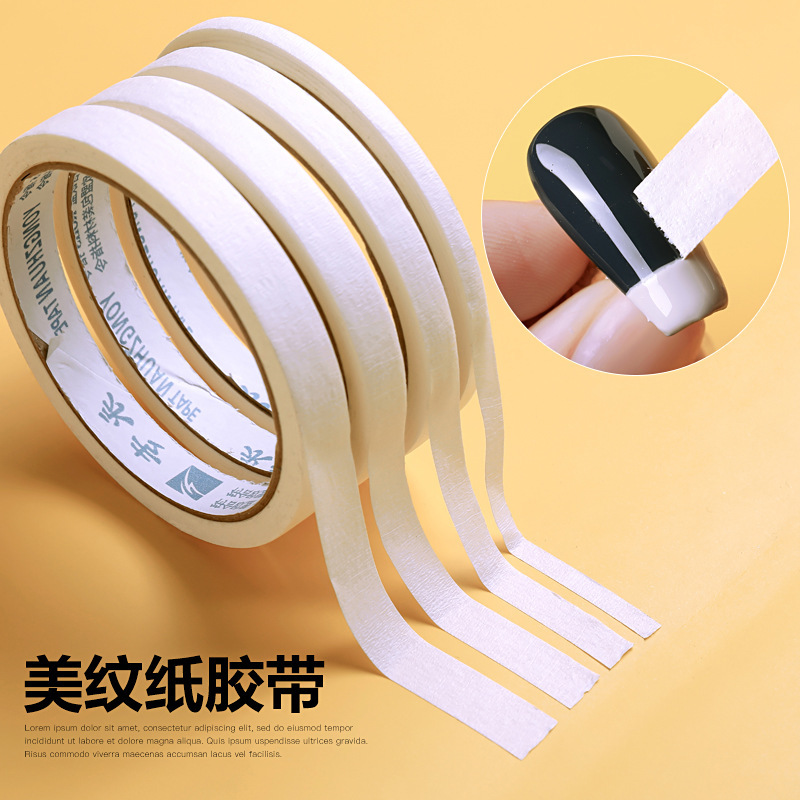 Nail art masking tape French stripe Style Nail Polish adhesive sticker isolation tape coated magic mirror powder nail art tool