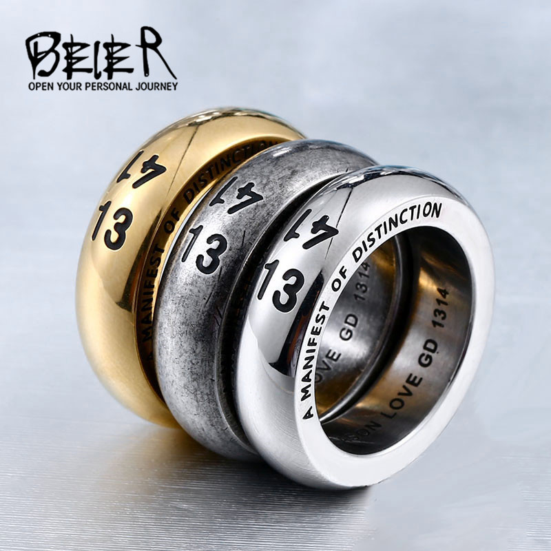 beier Korea jewelry wholesale titanium steel Quan Zhilong 1314 ring men's and women's fashion ring a generation of hair