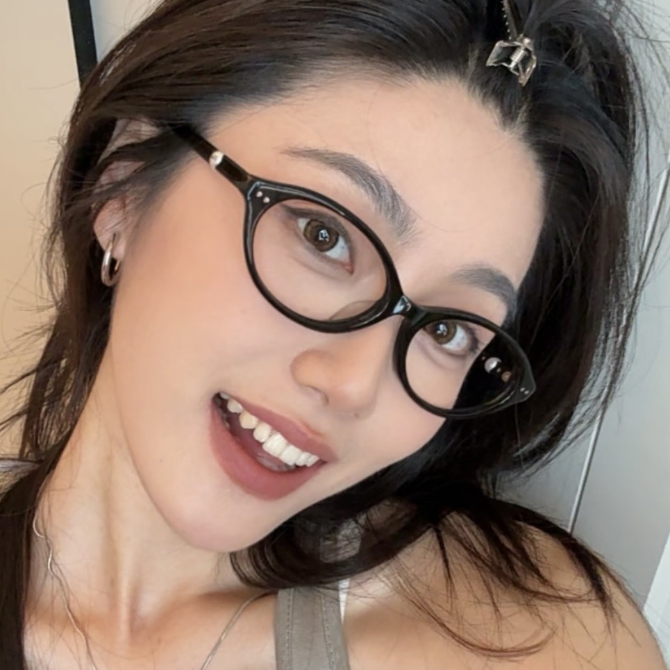 Fakem板材 Glasses Yaoll Oval Small Frame Pearl Women's Frame Can Be Customized with Prescription Lenses Bc-2227