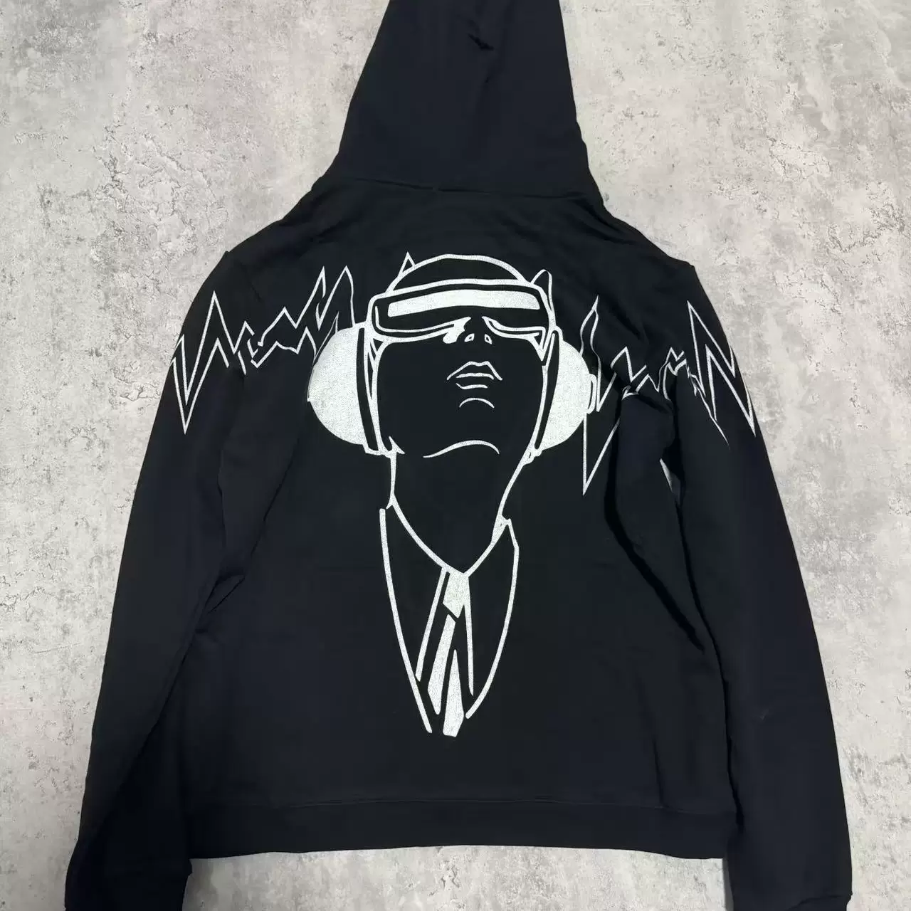 Exclusive stock! Undercover06ssT period lightning portrait print hoodie hooded cardigan jacket