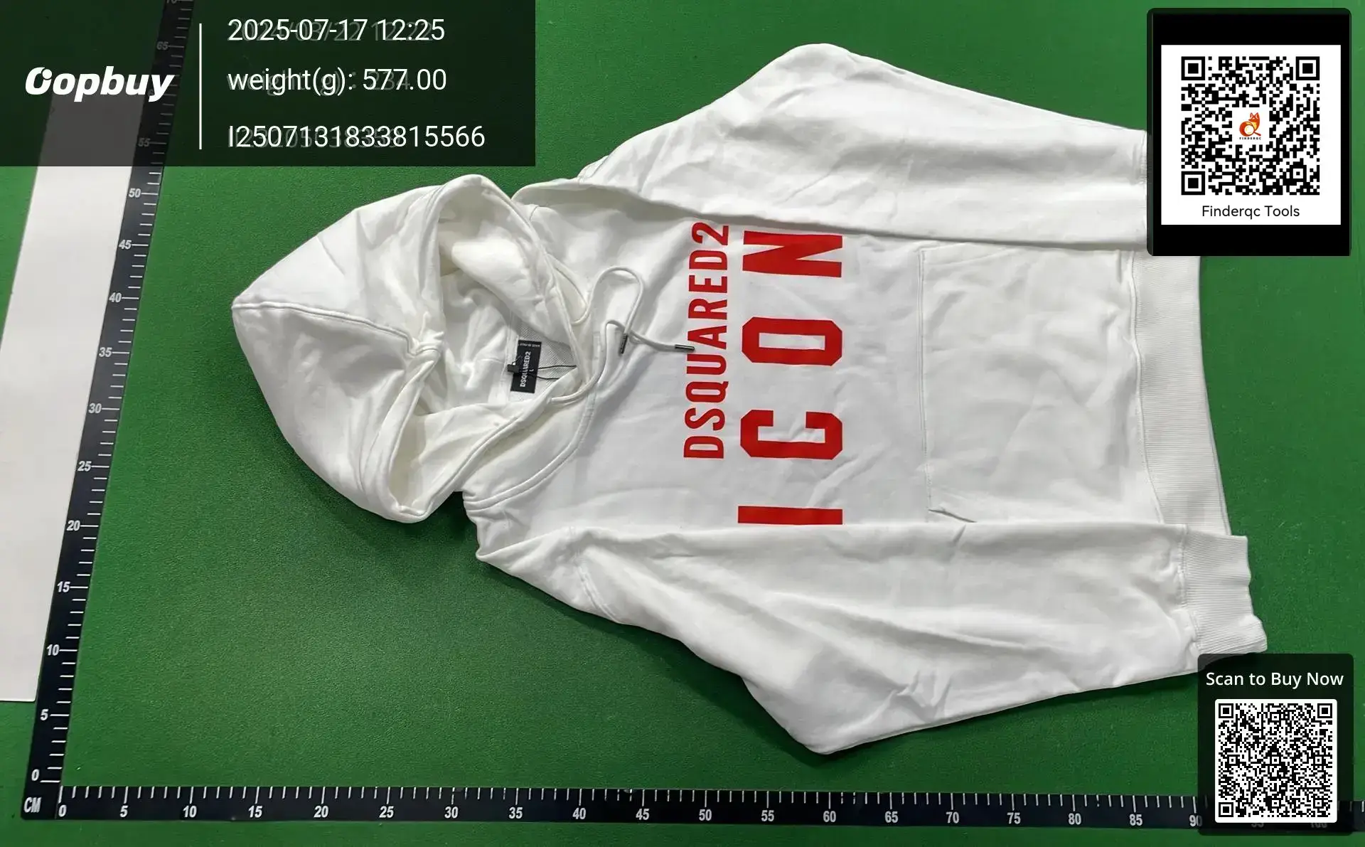 DSQUARED2 Men's ICON White Cotton Hoodie
