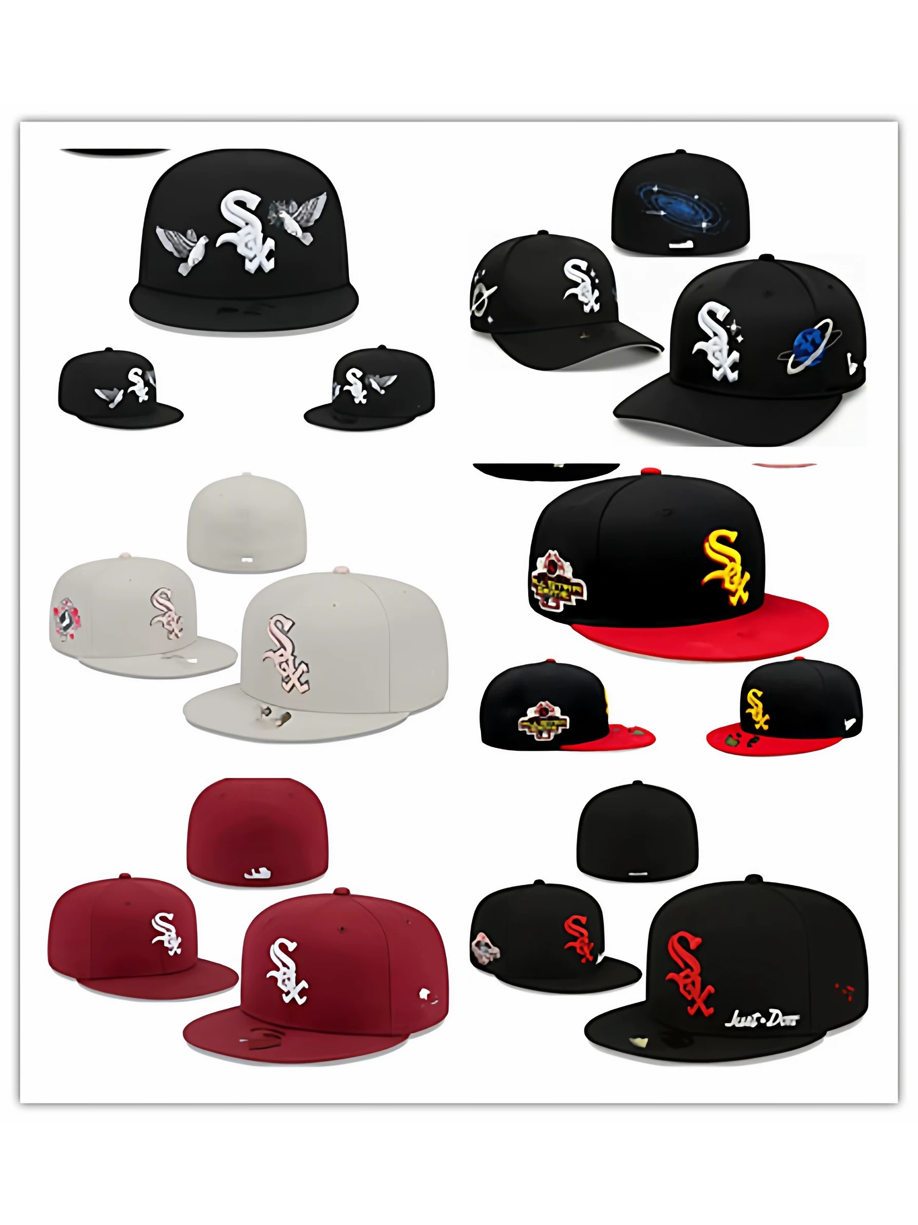 Baseball Cap Unisex Flat Brim Hat Embroidered Logo Sports Cap Fashion Trendy Versatile Casual Hat QC-foto van TAOBAO op Qualit.ly
