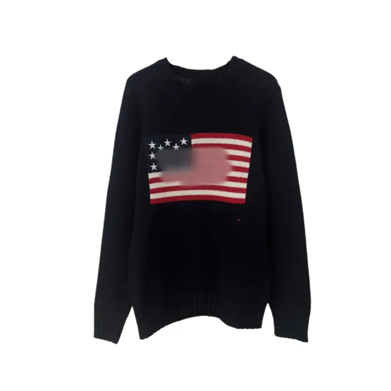 Embroidered striped knitted sweater#101