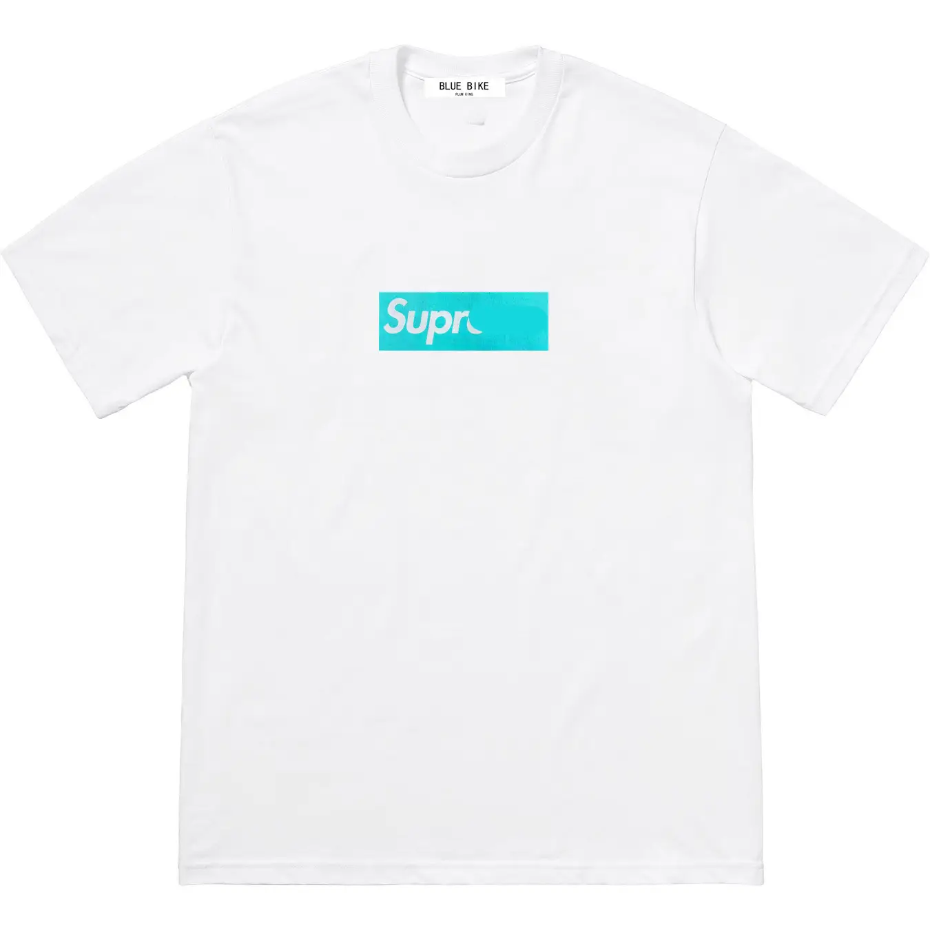 21FW Tiffany Co. Box Logo Tee Tiffany Co-brand crew neck short sleeve t-shirt for men and women fashion