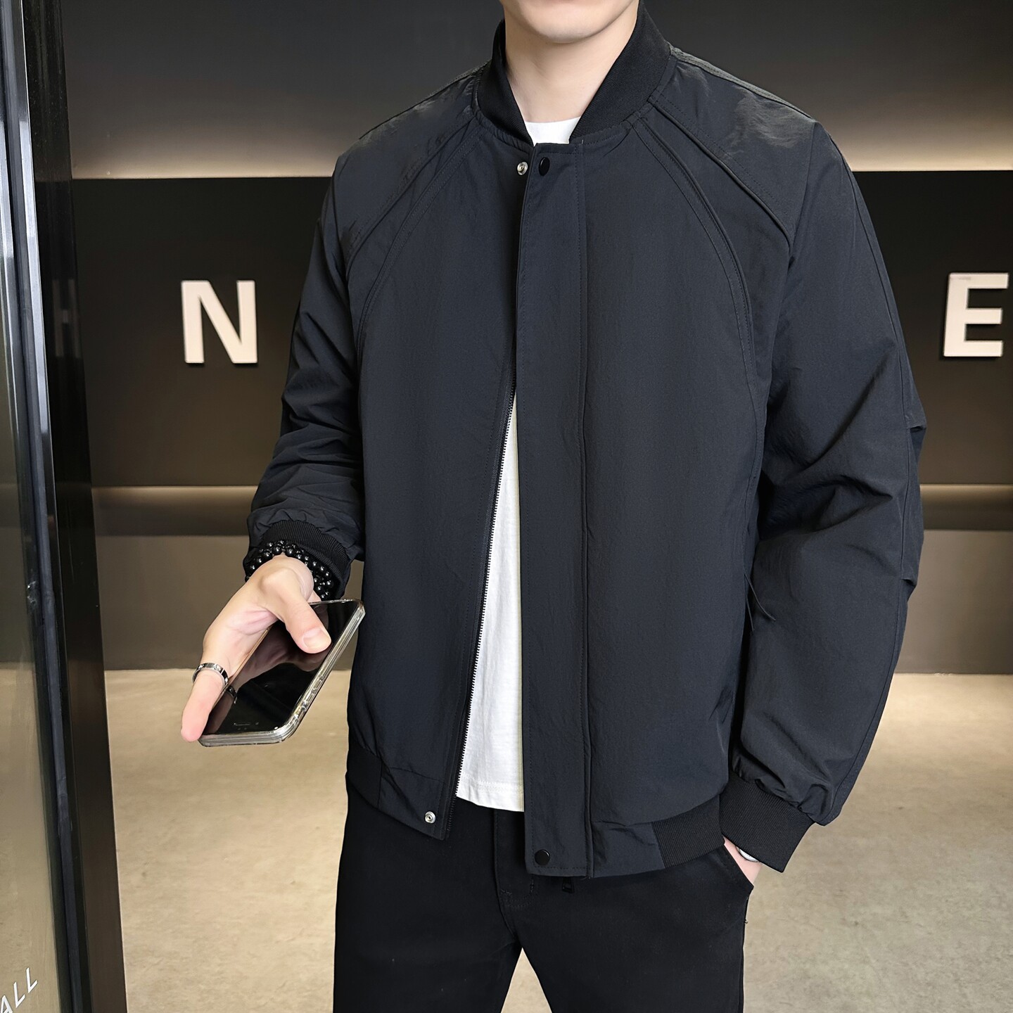 Trendy Brand Cool Workwear Jacket for Men, Spring and Autumn Fashion Casual Patchwork Jacket, 2026 New Men's Spring Outfit Top