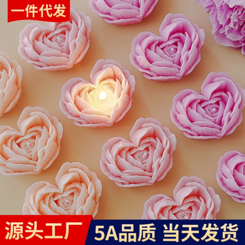 Love Rose Candle Ornaments Valentine's Day Creative Birthday Gifts Candle Cross-Border Aromatherapy Candle Souvenirs