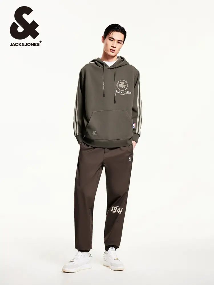Jack Jones NBA Joint-Name Spring New Arrival Celtics Embroider Letter Offset Hooded Sweaters Menswear