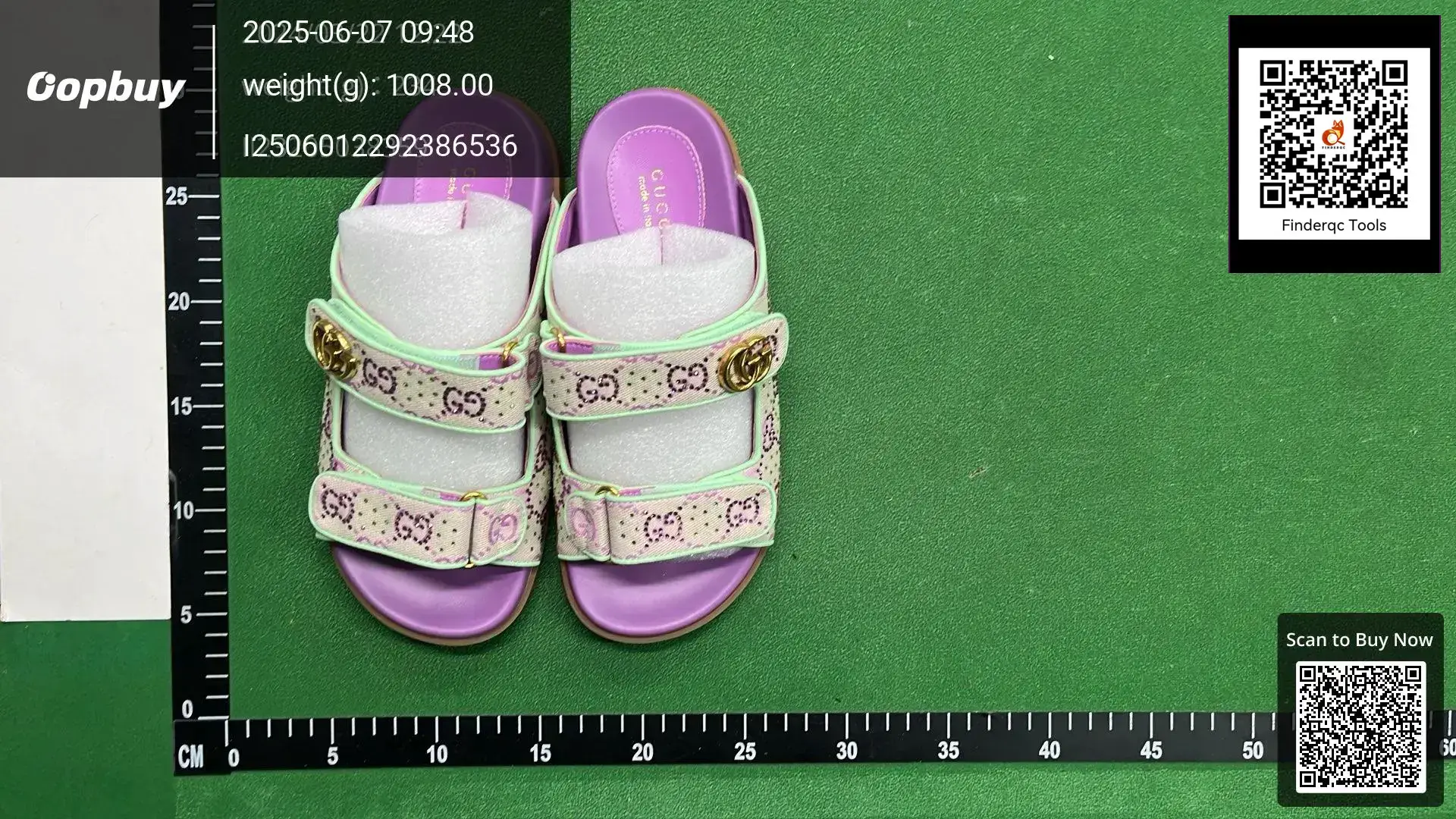 Metallic Printed Sandals Internet Celebrity Open-Toe Slippers One-Line Sandals for Women to Wear Fashionable Soft Soles Summer New Letter Thick Soles