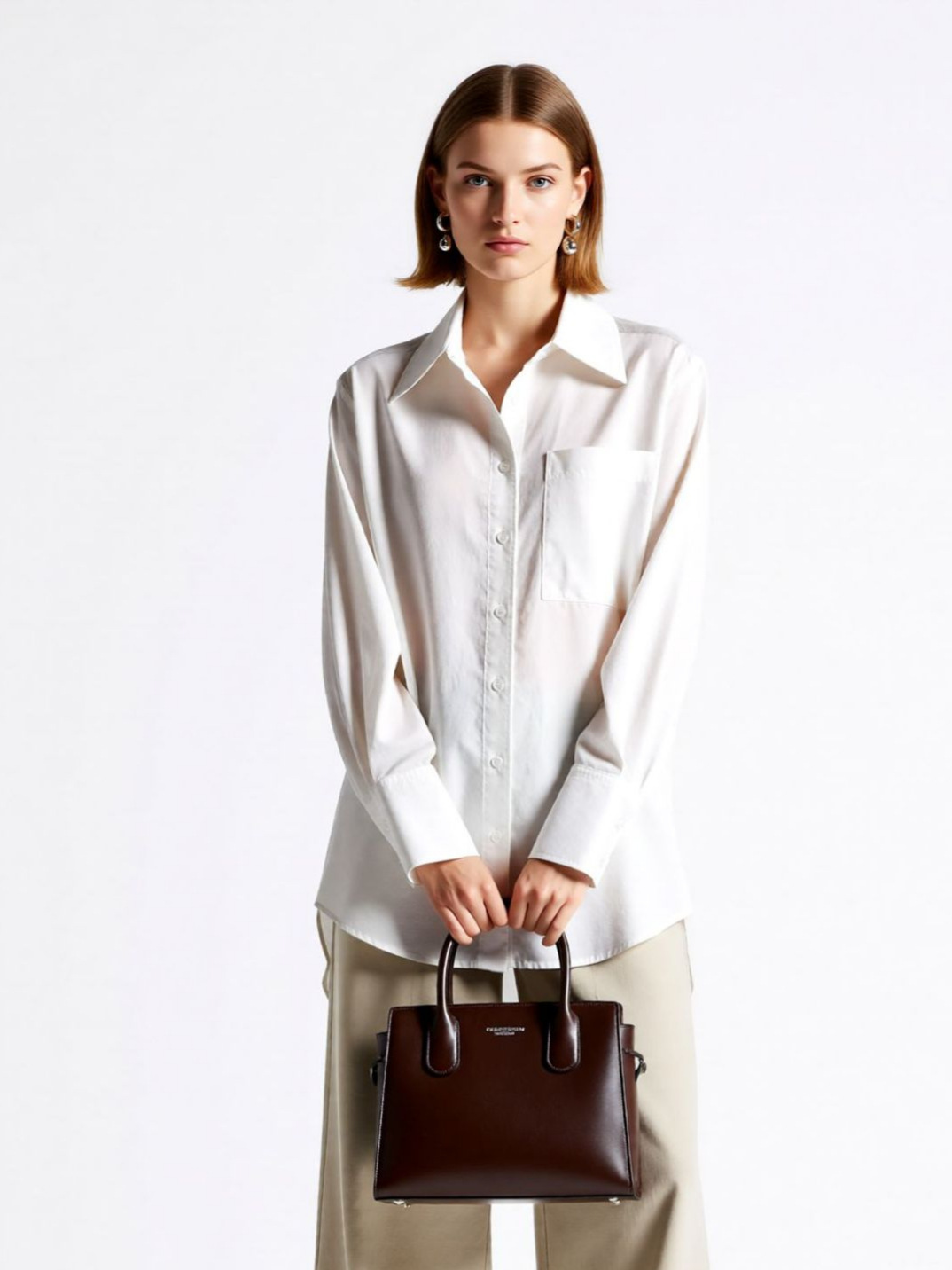 26 New Summer Style Old Money Style Classic Lapel Loose Linen Shirt Women's Mid-Length Versatile Long-Sleeved Tencel Top