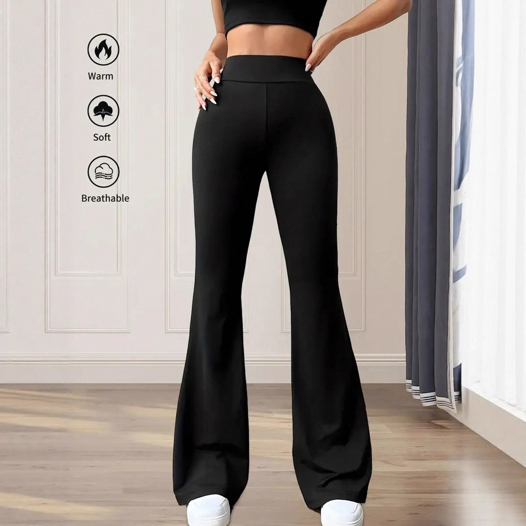 European and American Cross-Border Amazon New Women's Flared Pants High-Waisted Loose Floor-Length Casual Slimming Pants