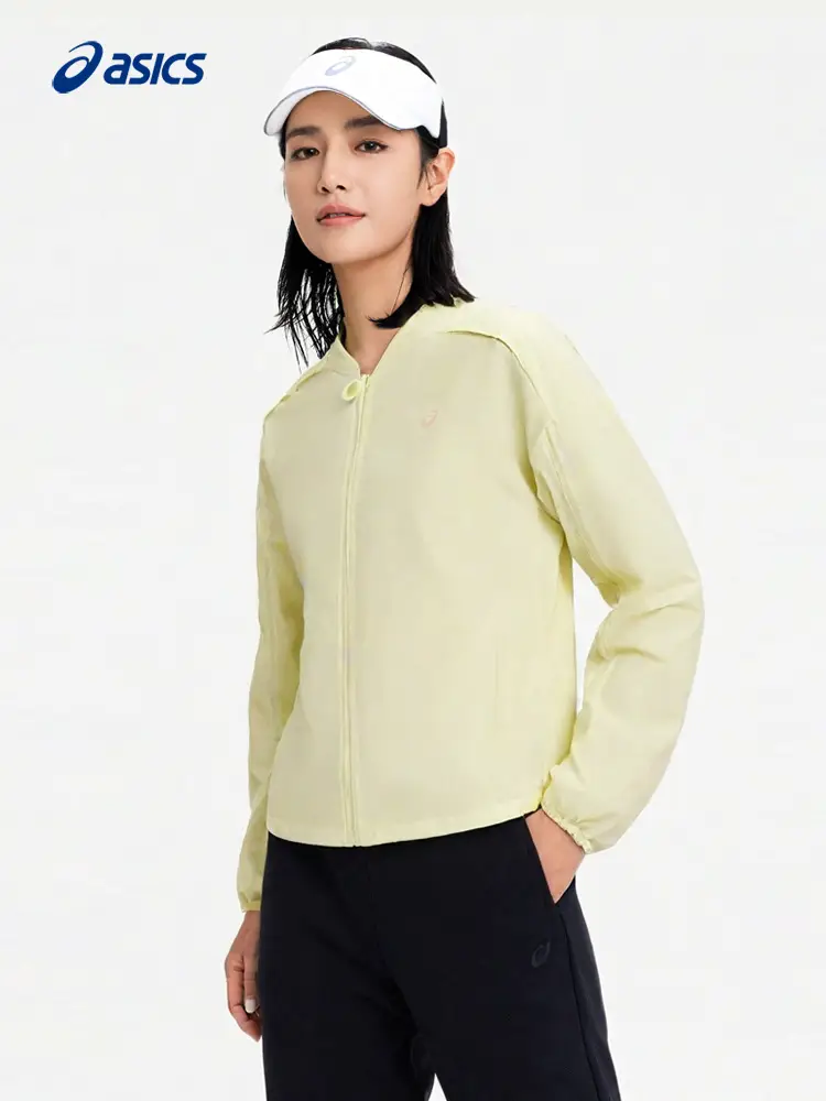 Asics Women's Nagino Running New arrival jacket Plaid Breathable Reflective Sports jacket Outwear