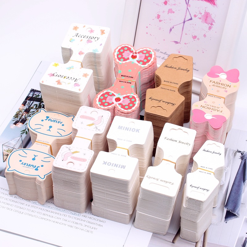 Korean style hair rope tag fashion head rope paper card Manual ordering card material boutique independent packaging card Y01