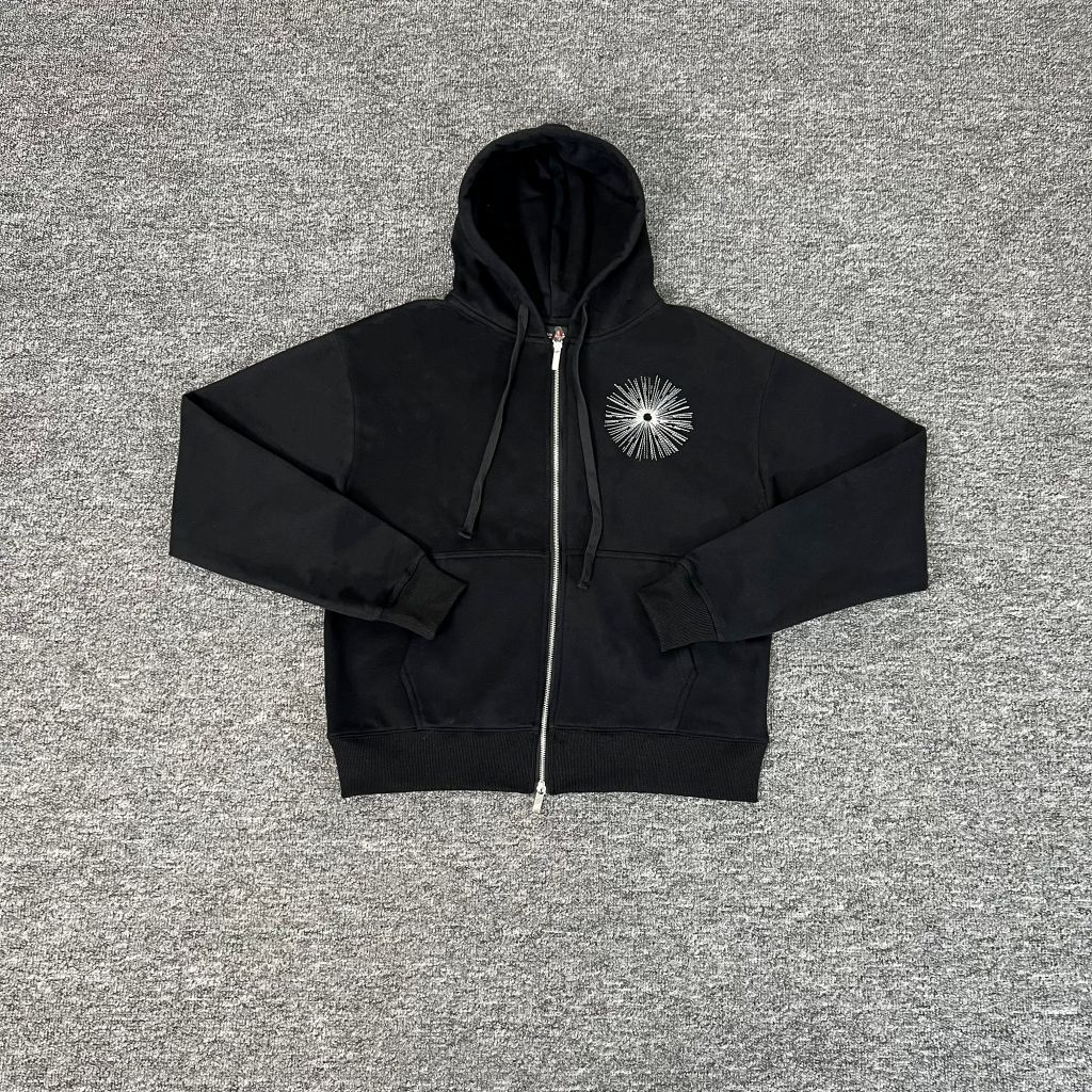 Derschutze Awakening V2 Zip up Awakening Zipper Sweatshirt Heavy Embroider Hooded Jacket Trendy