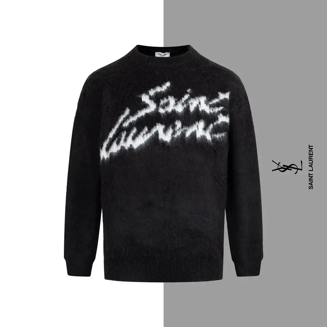 SLL Alphabet Mohair Knit Crew Sweater