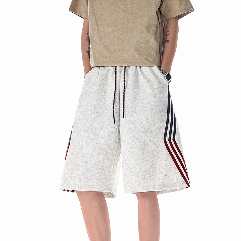 Summer New Style Three-Stripe Sports Shorts for Men 2026, Versatile Loose Striped Breathable Five-Point Shorts for Teenagers and Men