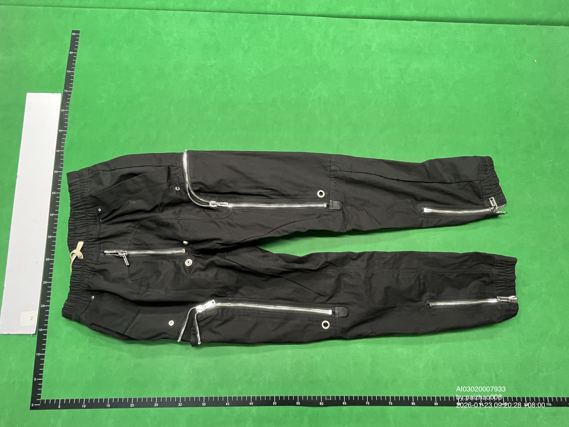 Mainline Fashion Show Dark Heavy-Duty Multi-Zip Side Pocket Biker Functional Slim-Fit Long Pants Unisex Versatile Pants QC