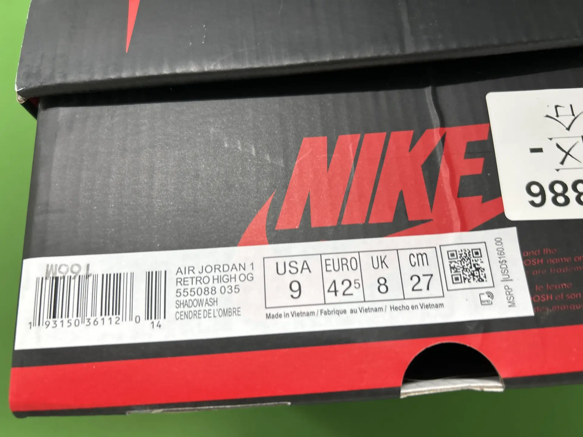 Nike Air Jordan 1 Retro High OG Shadow Wash