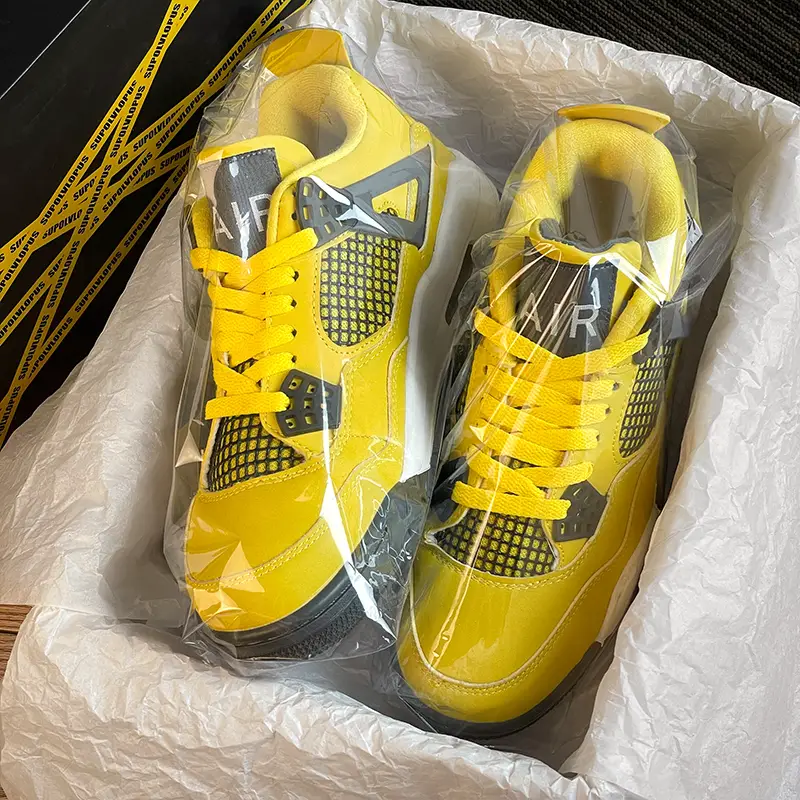Aj4 Men's Shoes Electric Mother Genuine High-Top Shoes Fall and winter White Cement Basketball Sneakers Women's Putian Athleisure Shoes