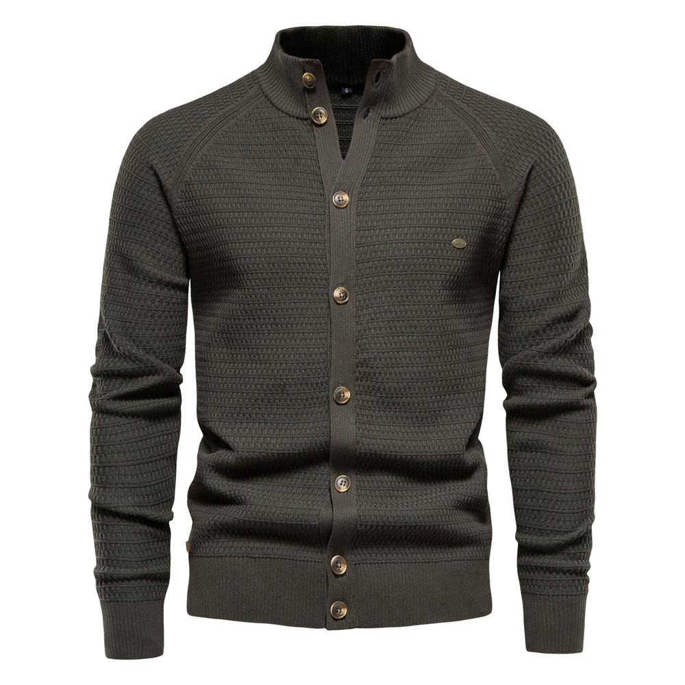 European and American Jacket Cross-border Foreign Trade Autumn and Winter New Cardigan Men's Sweater high quality Business Sweater Knitted Sweater for Men