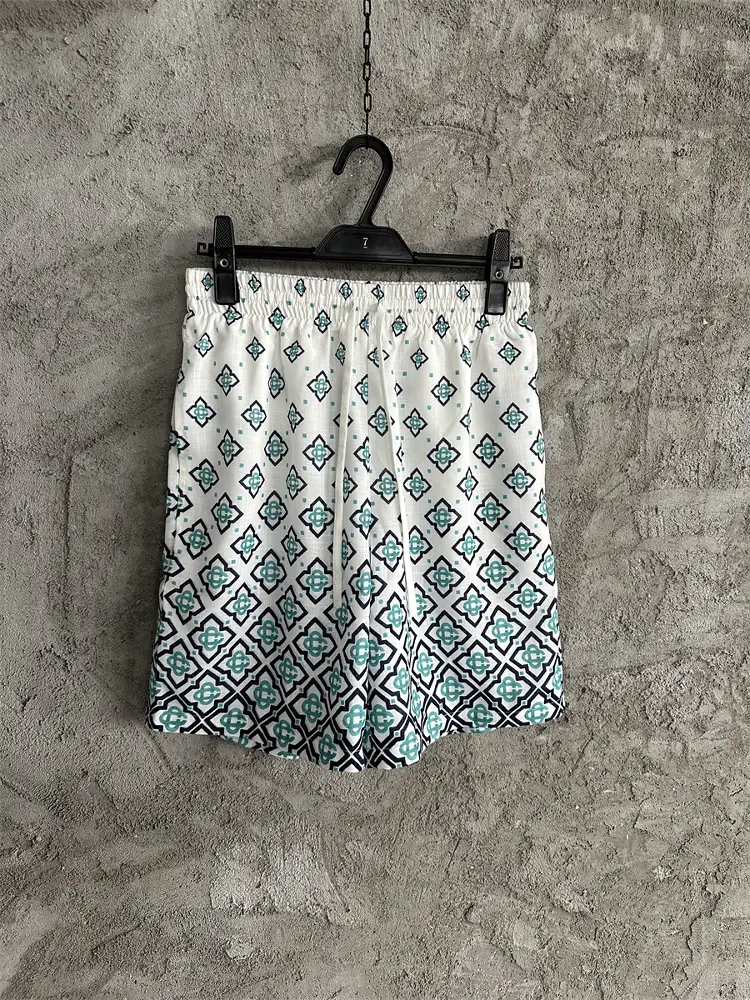 Xuanzhan Casablanca Summer Casual Linen shorts Loose Wide-Leg Versatile Thin Section Straight-leg Sports Trousers