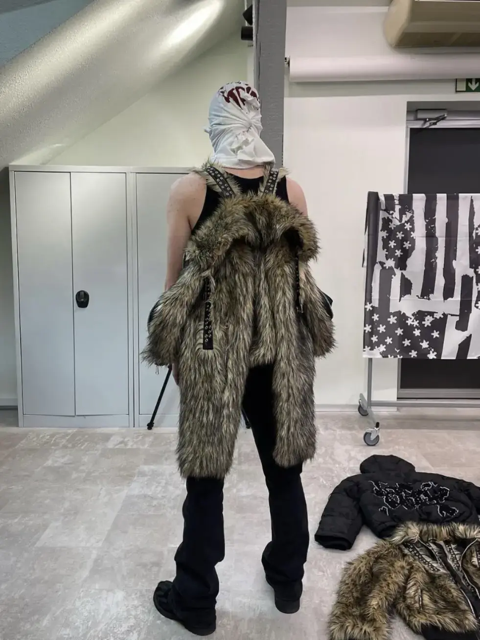 Faux fur jacket