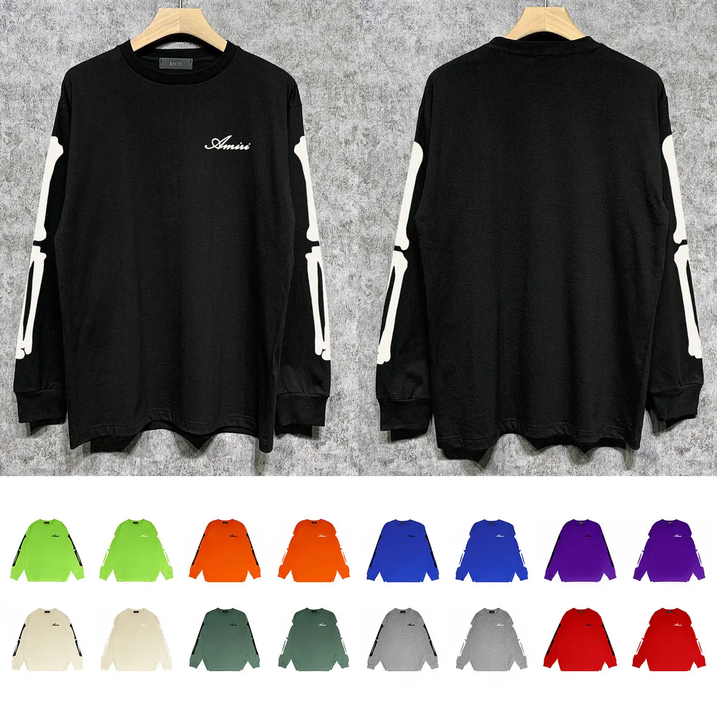 Long-Term and Goods Cross-Border European and American Trendy Brand Long Sleeve Long-Sleeved T-Shirt Shirt