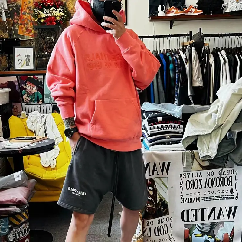 Fog Miki Essentials American Niche High Street Fashion Brand Autumn and Winter Loose Hoodie Velvet Sweatshirt for Men