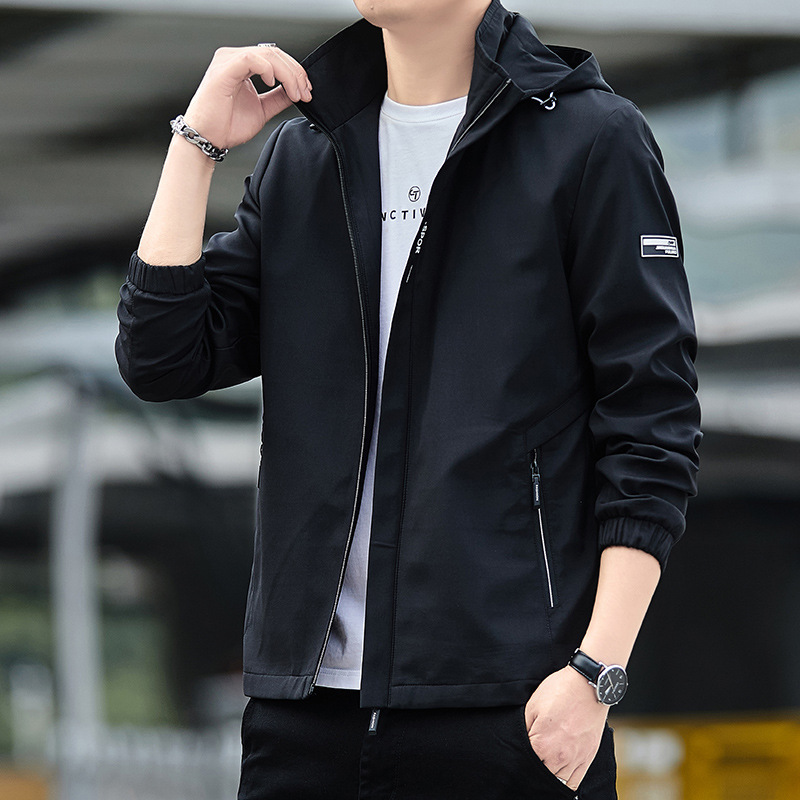 Air Force One Men's Aviator Jacket Japanese Hooded Short Men's Casual Sports Jacket Trendy Factory Hair