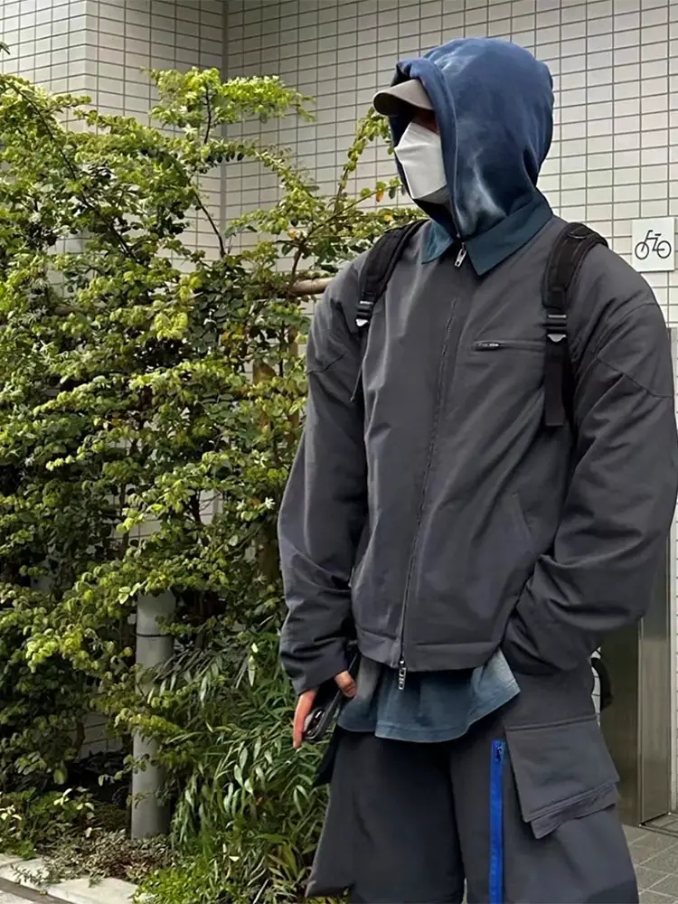 FAR ARCHIVE LEARL Autumn/Winter New Nylon Shoulder Pad Jacket, Washed and Used Heavy Weight Pulling Jacket
