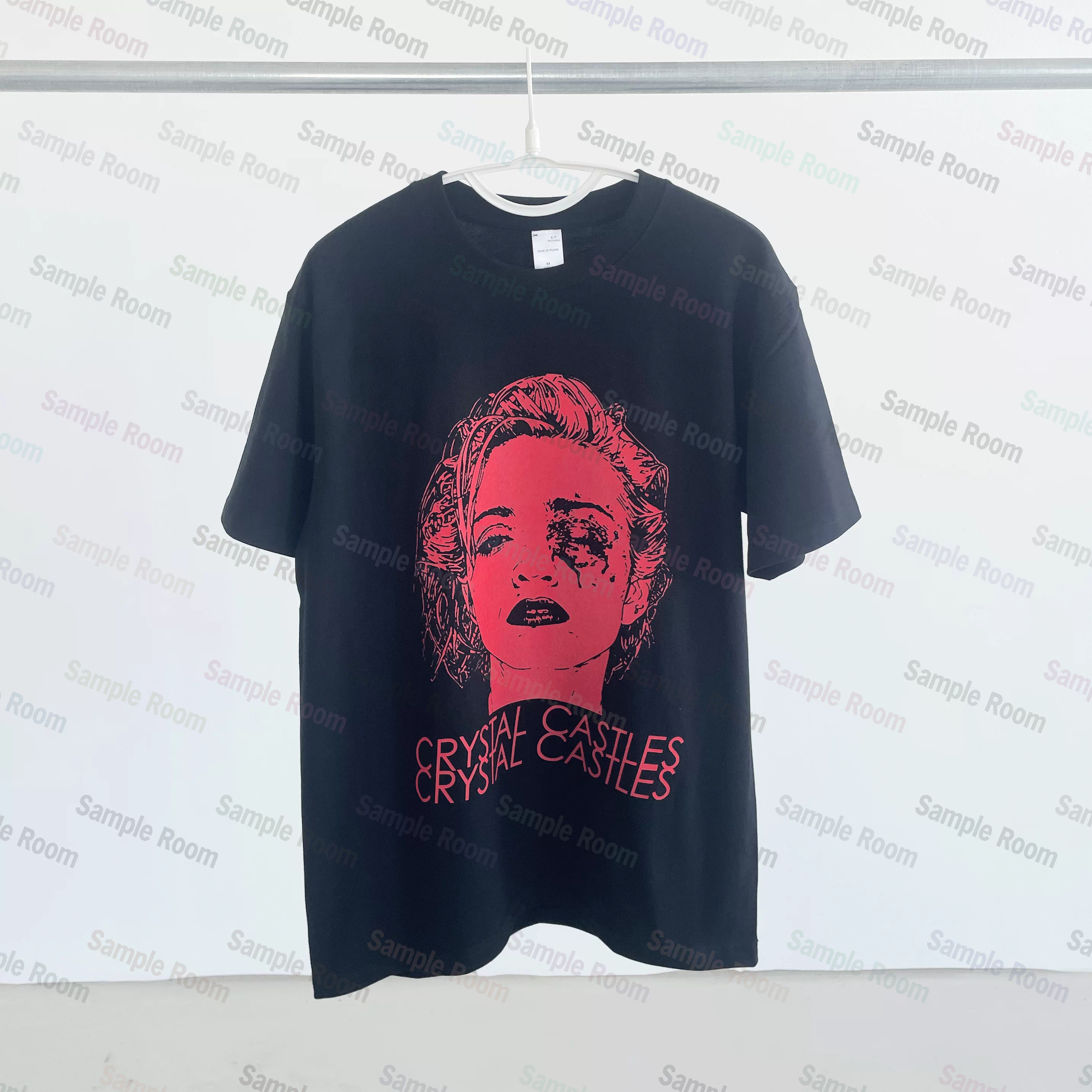 Crystal Castles 2017 North American Tour Heavy Retro Cylinder Printed T-shirt