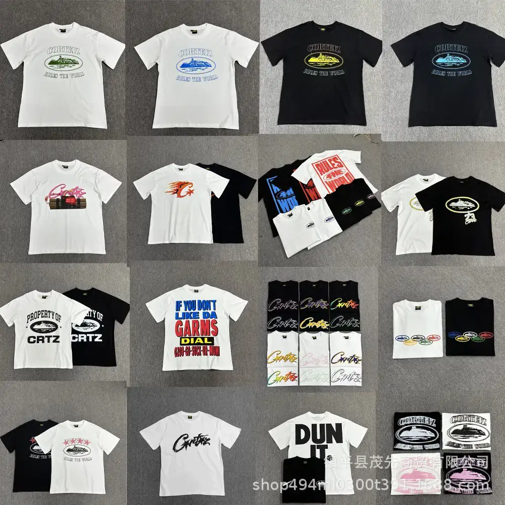 Cross-border corteiz Alcatraz Island Series Loose Casual High Street Letter Printed Round Neck Short-sleeved T-shirt Top