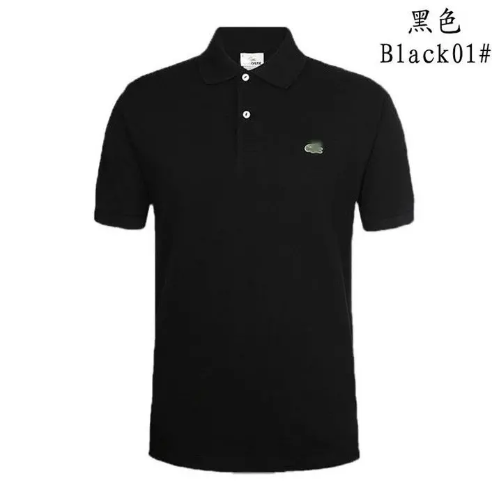 Top休闲polo衫男士商务翻领短袖纯色鱼标刺绣