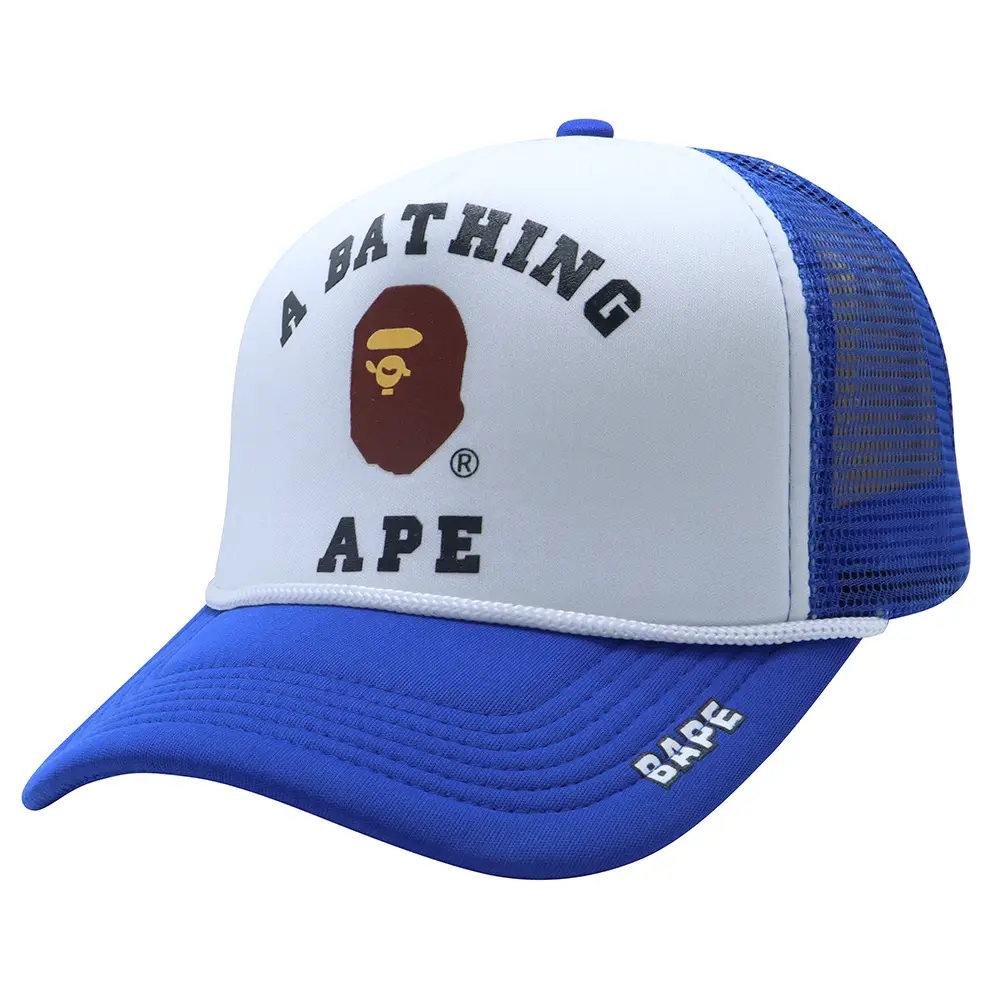 Cross-border Trendy Brand Printed Mesh Cap Outdoor Sunshade Cap Foreign Trade Truck Hat All-match BAPE Baseball Cap