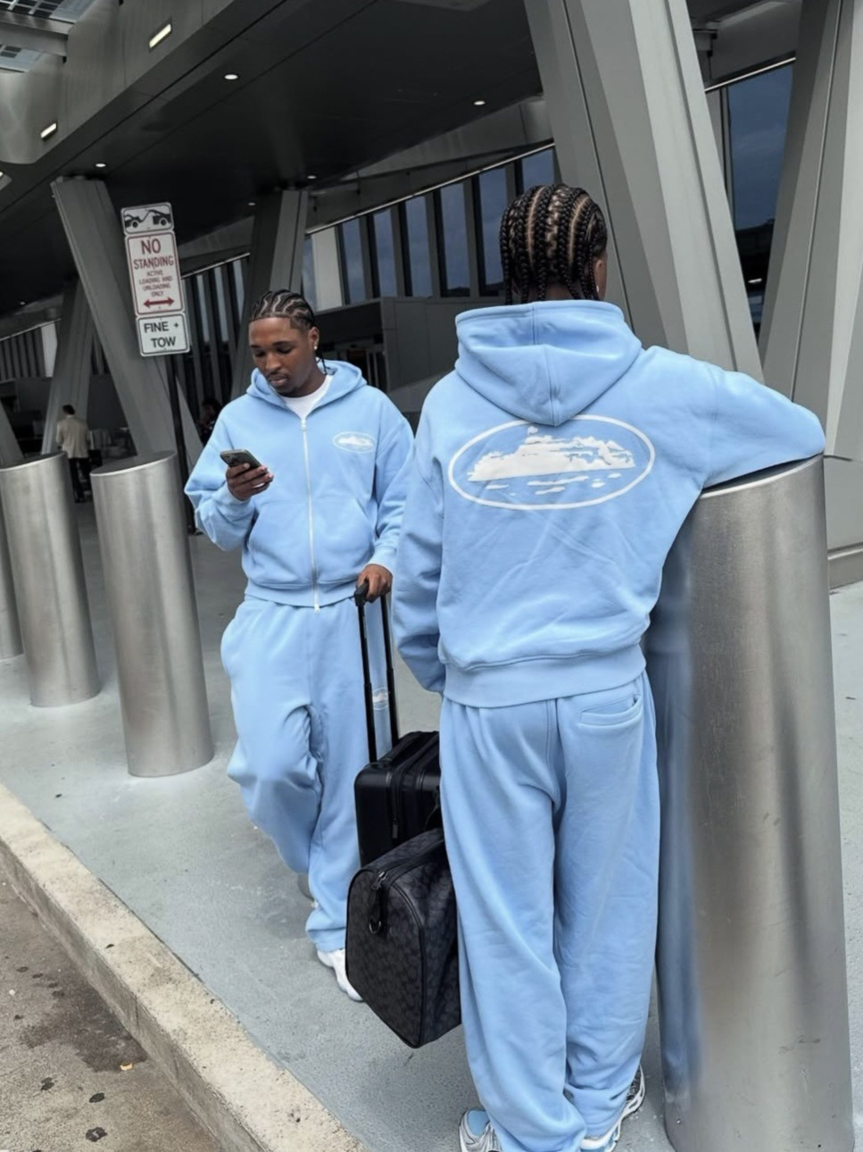 Corteiz Heavyweight High-Quality Foam Printed Hooded Sweatshirt Hip-Hop Street Sports Loose Pullover Sweatshirt Trendy