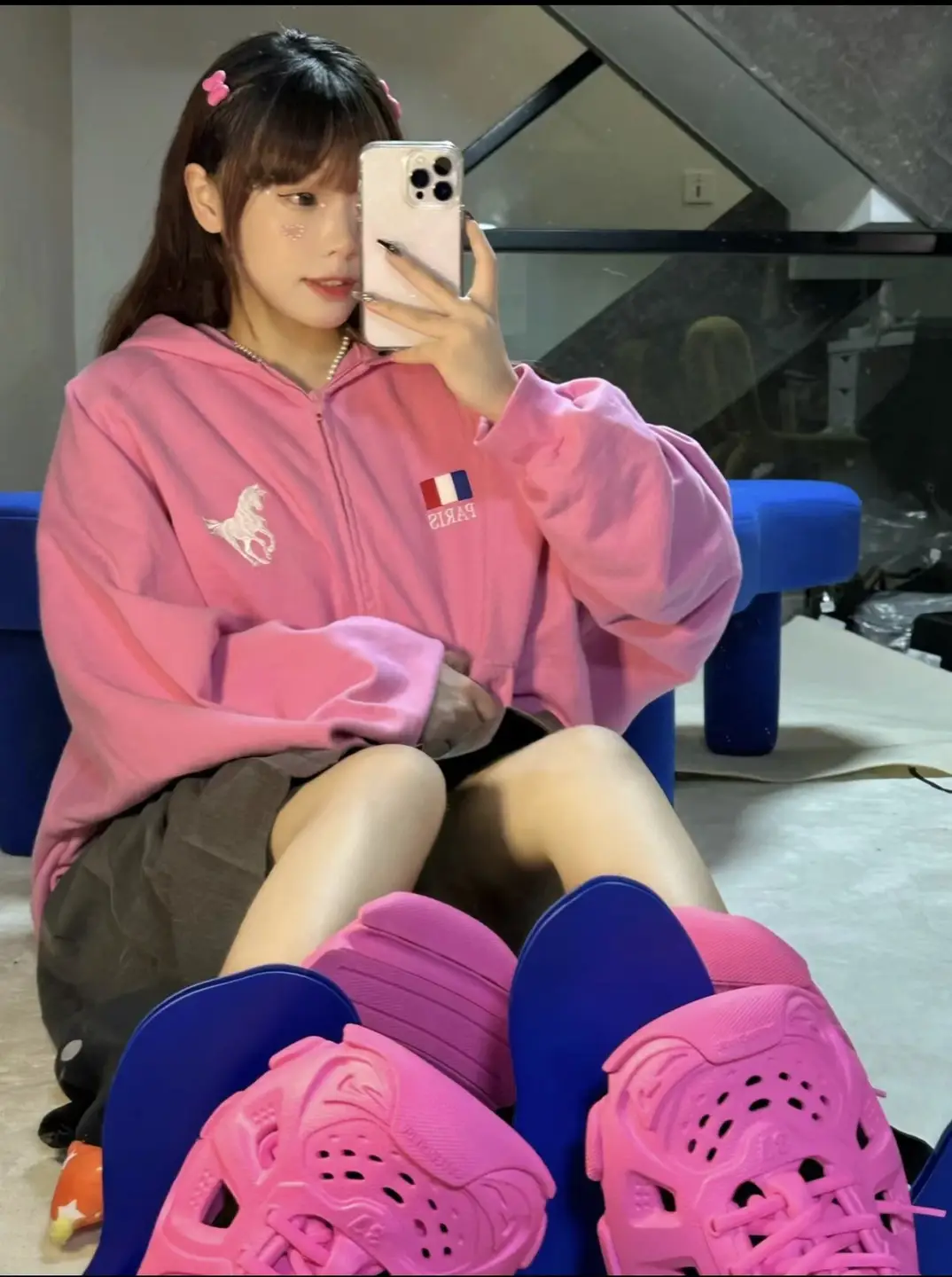 Horse embroidery full spring new hooded sweater span-XW-1