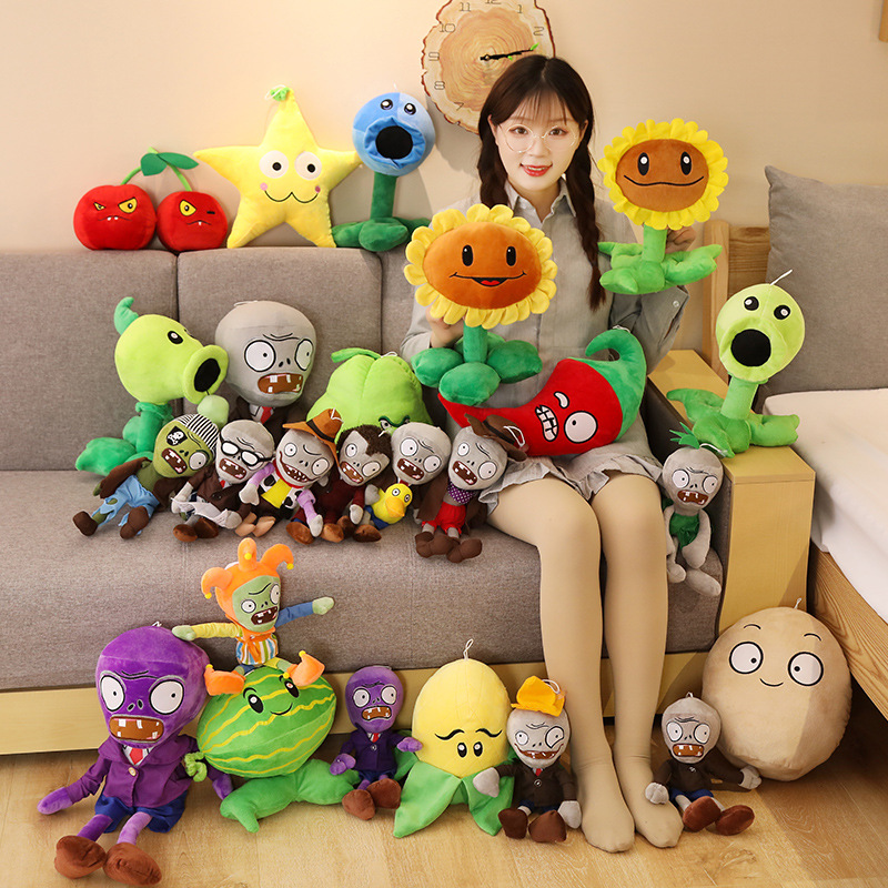 Plants Vs. Zombies Game Plush Toy Plant Rag Doll Doll Pillow Grabbing Doll Machine Doll Wholesale