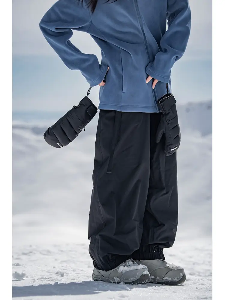 Warm Harbin Northeast Waterproof and Windproof Ski Pants for Men and Women, Three-Proof Fleece-Lined Assault Pants, Minus 40 Degrees Cold-Proof Pants