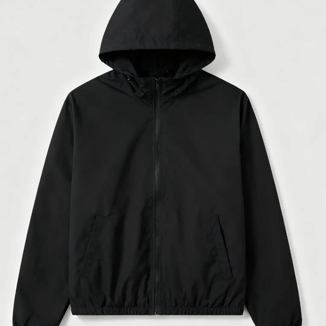 Front Zipper Pocket on the Left Arm with Bone Pattern, Three-Color Waffle Zipper Hoodie 88033052