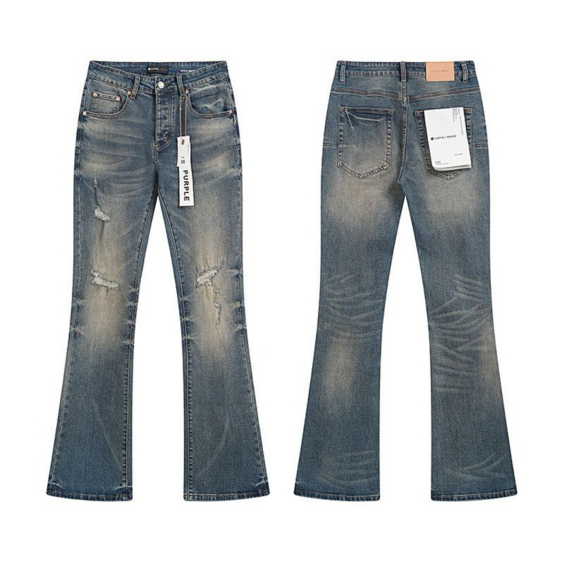 American Retro Distressed Pur Micro-Flare Jeans for Men and Women, Trendy Slim-Fit Casual Pants, 2026 Fashion