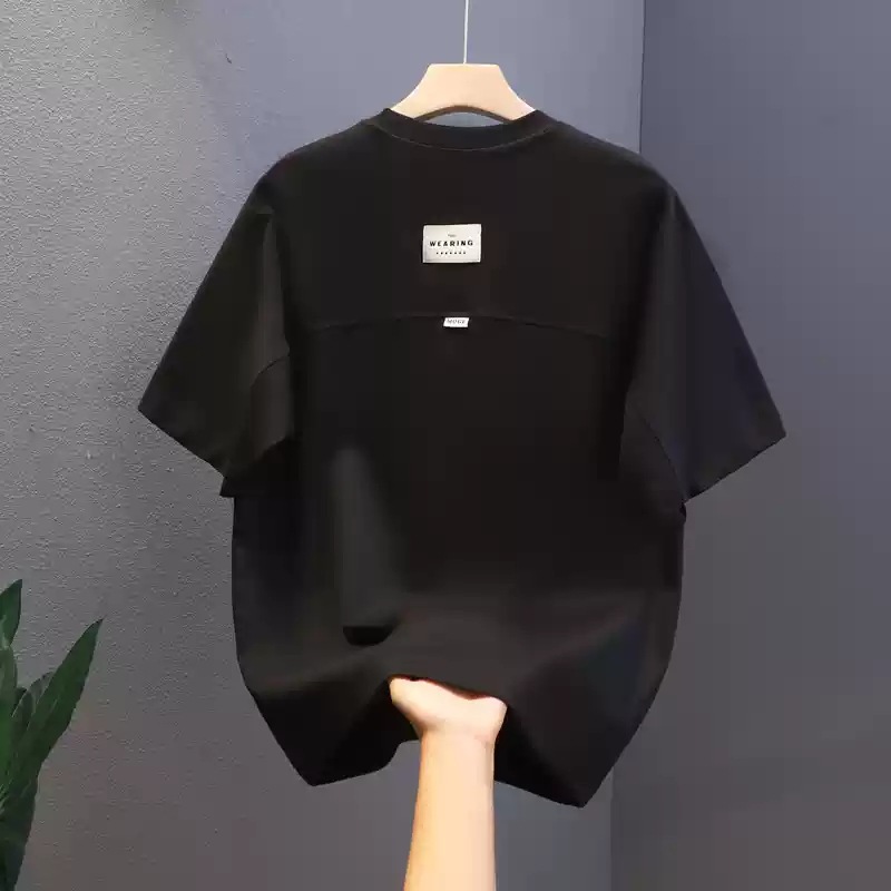 Custom Pullover Cultural Shirt T-Shirt Short Sleeve in Stock Men's High-Quality Half-Sleeve Pure Cotton Men's Clothing Top Youth Factory